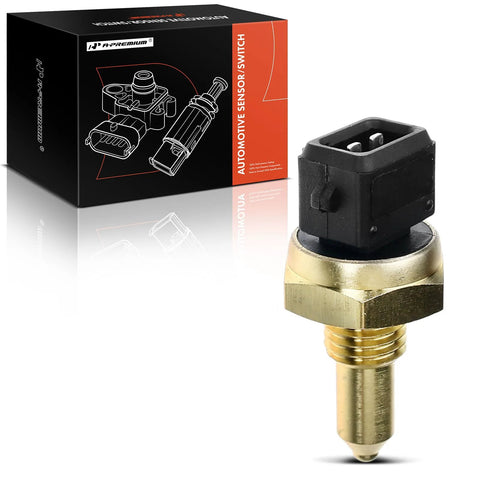 Coolant temperature sensor for BMW from A-Premium; brass body with black plastic sensor head