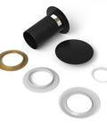Heavy Duty Pop Up Drain For Freestanding Tub Featuring A Slick Matte Black Finish Crafted From Solid Brass With Smooth Gears.