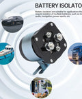 500 Amp Battery Isolator Relay 12V For Marine Off Road RV And Car Audio Systems With Beefy 500A Continuous Output