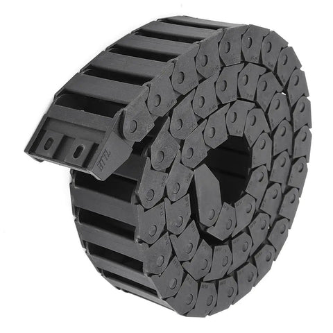 R28 Inner 15mm By 40mm Black Plastic Wire Carrier Drag Chain For CNC 1M Length Linkable Cable Carrier Reinforced Nylon Low Temperature