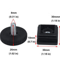 Level Out Your Workspace Essentials With These Adjustable Leveling Feet, Featuring 30X30MM Square Tube Insert Caps, Rock Solid M8 Threads Keep Everything Locked Down, Durable Plastic Metal Pair; two leveling feet sizes 30mm, black.