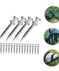 20 Piece Lawn Aerator Shoes Spikes Replacement Metal Pegs For Garden Soil Aeration And Lawn Care Tools; spikes, shoes, ground use.