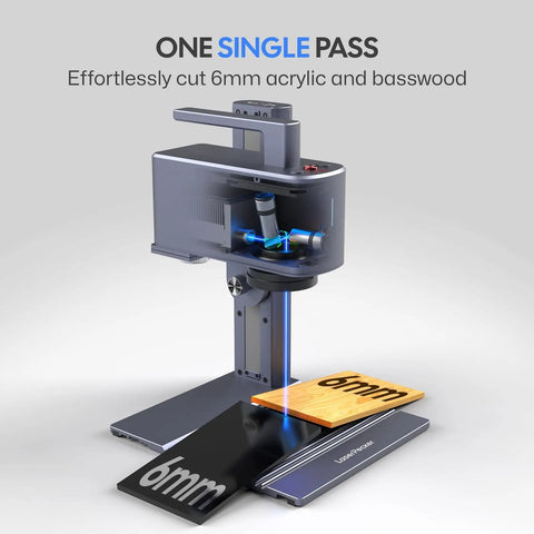 LP2 Plus 10W Diode Laser Engraver with Ultra Fast 4000mm Per Second Performance for wood, leather, acrylic, and coated metal.