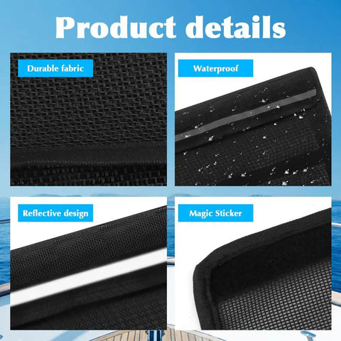 2 Pack Boat Storage Mesh Bag 13 By 9.8 Inches Marine Organizer waterproof strong adhesive durable material close-up