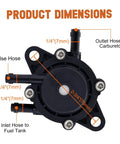 Universal Fuel Pump Replacement For Kohler Honda Predator Kawasaki And John Deere Engines Compatible With 808656 691034
