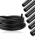 Six Piece Five Foot Silicone Vacuum Hose Kit For Cars With Six Inner Diameters From One Eighth To Three Eighths Inch Durable Flexible High Performance Auto Vacuum Tubing For Air Intake Boost PCV And More 43 PSI Working Pressure 130 PSI Burst shown in coils and cross-sections