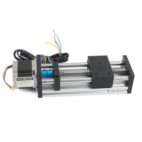 400mm Travel CNC Linear Stage Actuator With 1605 Ball Screw Double Optical Axis Rails Nema23 Stepper Motor