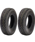 Two Pack Premium Studded 410/350-5 Trailer Tire Set With Stud Tread 2 Ply Max 24 PSI All Weather Traction For Small Trailers And Utility Carts Rugged Ready