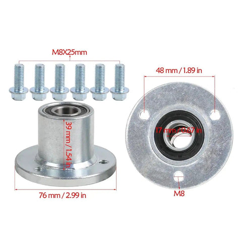 Heavy Duty 32 Inch Go Kart Rear Live Axle Kit With 5 Inch Wheels And 11x7.10-5 Racer Tires, 420 Sprocket, bearing assembly kit