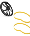 2 Pack 0.49 x 0.12 In Non Slip Wear Resistant Yellow Rubber Band Saw Tires with an 8 Inch Bandsaw Wheel for Replacement