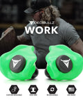 Custom Molded Earplugs With 31dB Noise Reduction Rating For Loud As Heck Environments Like Shooting Travel Swimming Work And Concerts Deliver Superior Comfort And Fit While Providing Gentle Long Lasting Hearing Protection, green, work setting.