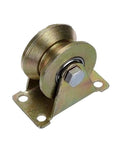 Heavy Duty V Groove Wheel And Sliding Gate Casters Built Tough Runs Butter Smooth For Quick Sliding Door Setup No Hassle Track Roller Bearing That Holds Up Sweet On Any Daily Job Site Or Workshop - steel v-groove wheel on metal bracket.
