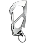 Stainless Steel Go-To Multi-Tool Carabiner With CNC Milled Quick Release Locking Hook, Bottle Opener, Box Cutter And Screwdriver for EDC