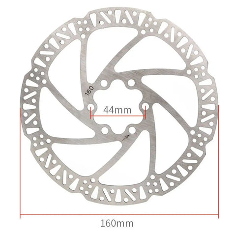 Shred Ready Mountain Bike Hydraulic Disc Brake Kit For Gnarly Trail Riding Featuring Front And Rear Hand Levers Dual Piston Calipers 160mm Rotor Aluminum Alloy Black 160mm stainless steel disc with 44mm center hole.