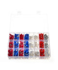Huge 1000Pcs Assorted Insulated Crimp Terminal Kit With 24 Types Spade Fork Ring And Pin Connectors For Electrical Cables And Wire Cord Repairs You Need in compartment box