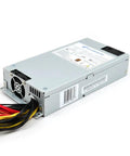Badass 350W Atx Power Supply Boasting Kickass 80 Plus Bronze Certification, rear view with cables for PC builds.