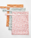 Three Piece Waterproof Wet Bag Storage Set For Baby And Travel Reusable Diaper and Swim Bags in floral designs