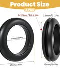 2 Inch Rubber Grommet Kit, 4 Pack Large Wire Hole Plugs For Electrical Boxes And Cables, side view with measurements