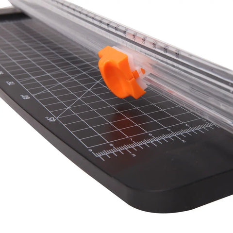Heavy Duty 12 Inch Paper Trimmer Guillotine Cutter Featuring Auto Safety Guard For A4 Photos Coupons Handles Thick Stock Zero Drama Cuts Crisp Straight Lines Smoothly Powers Through Card For Office Crafting Tasks Black