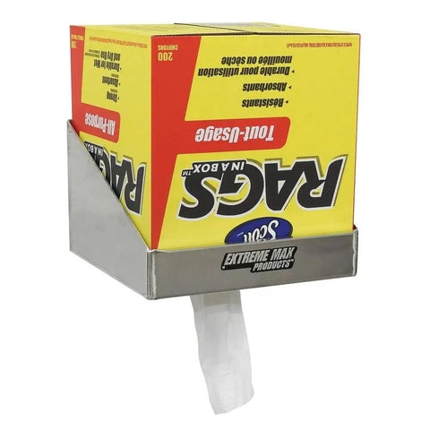 Rag In A Box Aluminum Dispenser Rack For Shop Garage And Race Trailer Grab And Go Storage With Easy Slide Dispense Slot For 200 Count Rag Containers Now