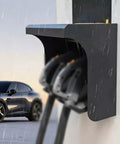 Hardcore Outdoor EV Charger Cover, wall-mounted rain shield protecting charging cables from rain.