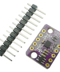 BMI160 6 Axis Gyroscope Gravity Acceleration Sensor Module 6DOF Accelerometer Gyroscope Gravity Detector Sensor With I2C And SPI 3 To 5V Power Range Dope Versatile Motion Sensing Kit For Walking Step Tracking And Projects, purple PCB with header pins