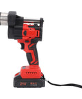 Cordless Drain Cleaner With 21V Brushless Motor And 7M Flexible Pipe For Stubborn Bathroom And Kitchen Sink Blockages side view with battery