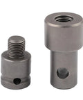 Beefed-Up Earth Auger Adapter With Four Interface Types For Impact Wrench And Hammer Drill, showing metal round and hex interfaces