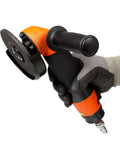 Top Shelf Heavy Duty 4 Inch Pneumatic Angle Grinder built for tough metal cutting and rust scraping with smooth air throttle.