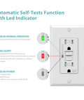 Six Pack Self Test GFCI Outlets With Tamper Resistant And Weather Resistant Construction, LED Indicator, UL Listed