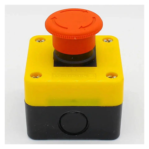 Heavy Duty Emergency Stop Switch E Stop Push Button With 1NO And 1NC Contacts For Factory Machinery Safety Panels Built Like A Tank And Dead On Industrial Reliability Smooth Action For Quick Shut Down Operations