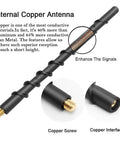 7 Inch Spiral Flexible Rubber Antenna Replacement For Toyota Tundra And Tacoma 2000 2025 showing internal copper structure.