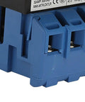Close-up of blue panel mount housing for Up To 32A Rotary Switch With 3 Pole 2 Position Disconnect Rotary Cam Selector