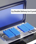 Portable Evaporative Air Cooler With Massive Water Tank And Eight Frozen Ice Packs Wide Angle Oscillating Swamp Cooler with blue ice packs