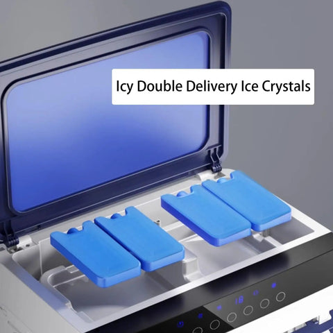 Portable Evaporative Air Cooler With Massive Water Tank And Eight Frozen Ice Packs Wide Angle Oscillating Swamp Cooler with blue ice packs