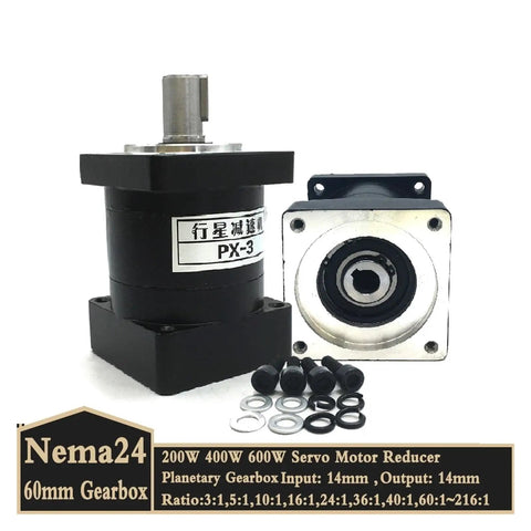 60MM Step Down Servo Gearbox For Nema 24 Planetary Drive Ratios From 3 To 1 Up To 216 To 1 Brushless Motor Reducer displayed