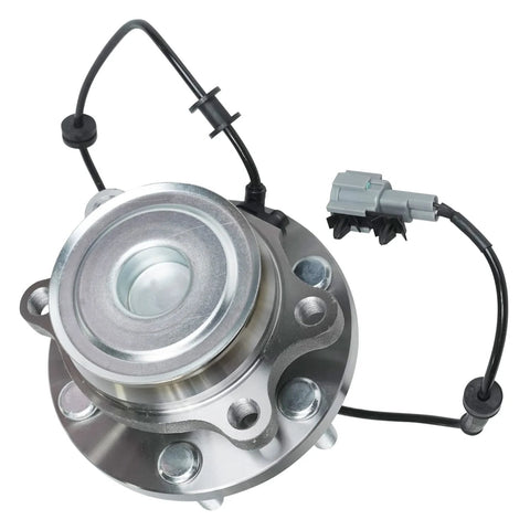 Front Wheel Bearing And Hub Assembly For 2WD Nissan Frontier 2005-2025, Pathfinder 2005-2012, Xterra 2005-2015, Suzuki Equator 2009-2012 Hub Replacement 6 Bolt OE Style metal unit with ABS wiring