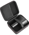 Straight Up Eva Hard Travel Case For Tesla Ccs1 J1772 Charging Adapter with interior mesh pocket, black EVA material.