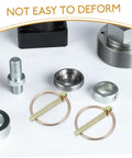 Heavy Duty Lynch Pin Assortment Kit For Trucks Trailers Mowers And Equipment With Spring Loaded Quick Disconnect Pins Self Locking Rings Durable Design For Secure Mounting, gold pins and rings