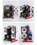Open Air PC Case Frame For ATX M-ATX ITX Motherboards Dope Open Bench Chassis With Water Cooling Mounts 7 PCI Slots Red