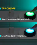 Remote Controlled 6 Pack LED Hockey Puck Lights Battery Powered Wireless Under Cabinet And Baseboard Illumination Dimming
