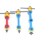 Rock Solid Universal Adjustable Workpiece Stop For CNC Milling Lathes Plug And Play Multi Function Positioner Locator Tool with three vibrant colors and precise adjustment features.