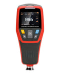 Must-Have Paint Thickness Gauge For Cars With Auto Rotating Display And Ferrous And Non Ferrous Substrate Recognition, 1250 Micron Range And 0.1 Micron Resolution, Zero And Two Point Calibration, Custom High Low Alarms. handheld red coating thickness gauge for car panels