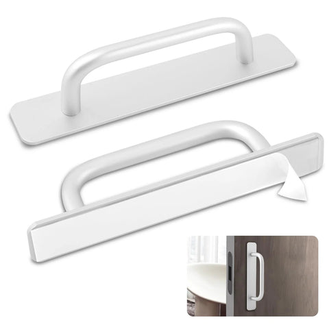 Adhesive Cabinet Handles 5.83 Inch 2 Pack No Drill Installation For Kitchen Cabinets Bathroom Vanities Sliding Doors And Sliding Closet Doors