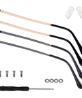 Universal Glasses Repair Kit With Screws And Two Pairs Of Replacement Arms For Broken Specs Featuring Durable TR90 Anti Slip Ear Grips.