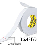 Top Shelf Eva Foam Tape White Super Sticky Cushion Roll Weatherproof Sealing Strip Heavy Duty Gasket for door windows, 16.4FT.