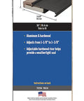 Adjustable Aluminum And Hardwood Threshold Kit With Bronze Finish For 36 Inch Doors, Seals Drafts And Gaps, packaging view