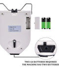 Optical Digital Pupilometer PD Meter With LCD Display showing battery compartment and AA batteries, white finish