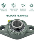 1 Inch Shaft Diameter Pillow Block Bearings Flange Mounted Set Screw Style, heavy duty, cast iron base and bearing steel