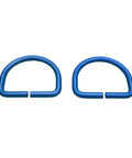 Aluminum BCD D Ring Set Built Tough Corrosion Resistant Non Rust Coated 66mm By 53mm 6mm Thick Secure Dive Gear Attachment For BCD And Weight Belt Blue 2 Pack